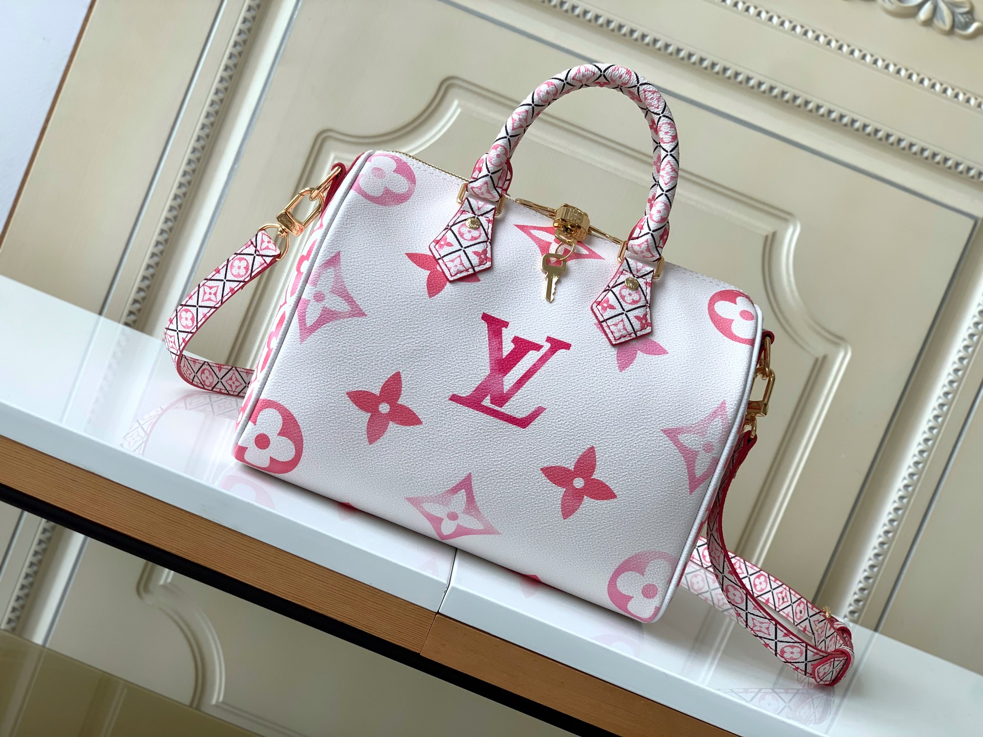 Luxury 7 Star Replica
 Louis Vuitton LV Speedy Bags Handbags Pink Canvas M23073