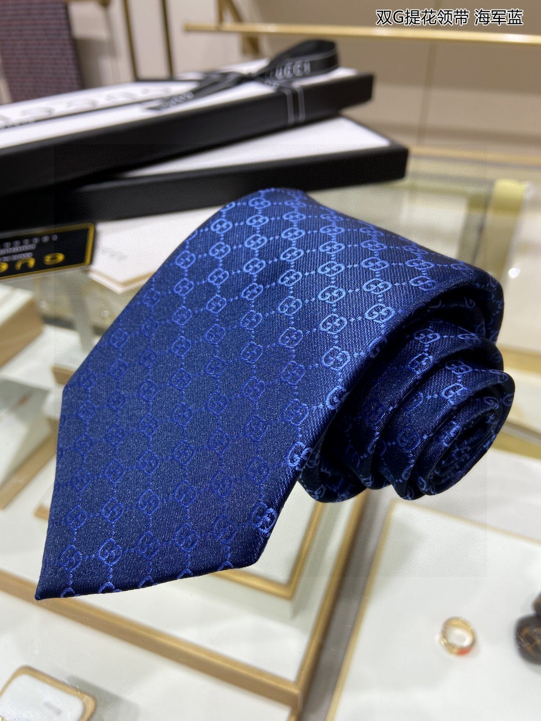 G家男士领带系列双G提花领带稀有采用