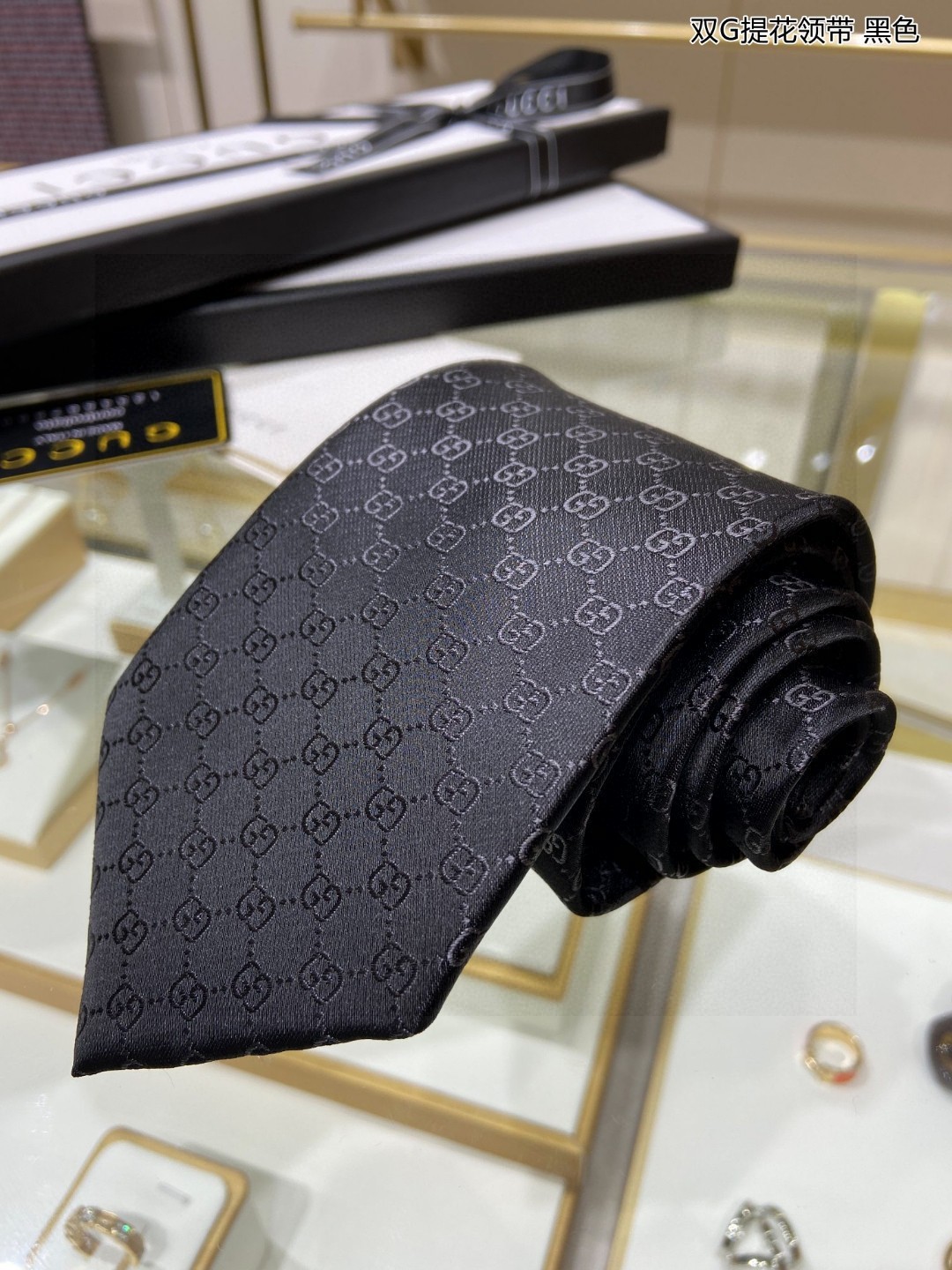 G家男士领带系列双G提花领带稀有采用