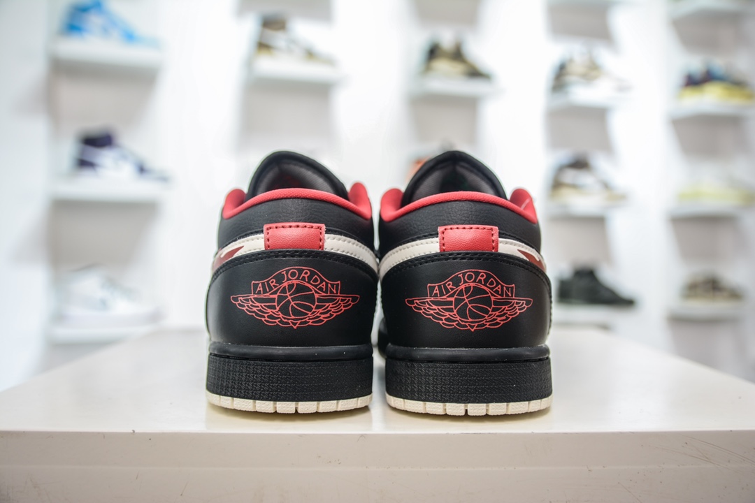 Air Jordan 1 Low Black Red Flame Hook FJ7073-010