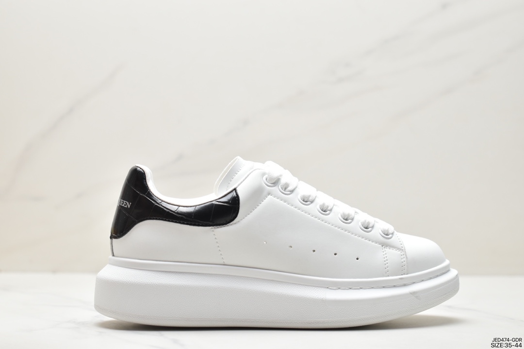 Alexander McQueen Alexander McQueen Sole Leather Sneakers low-top fashion thick-soled casual sports white shoes