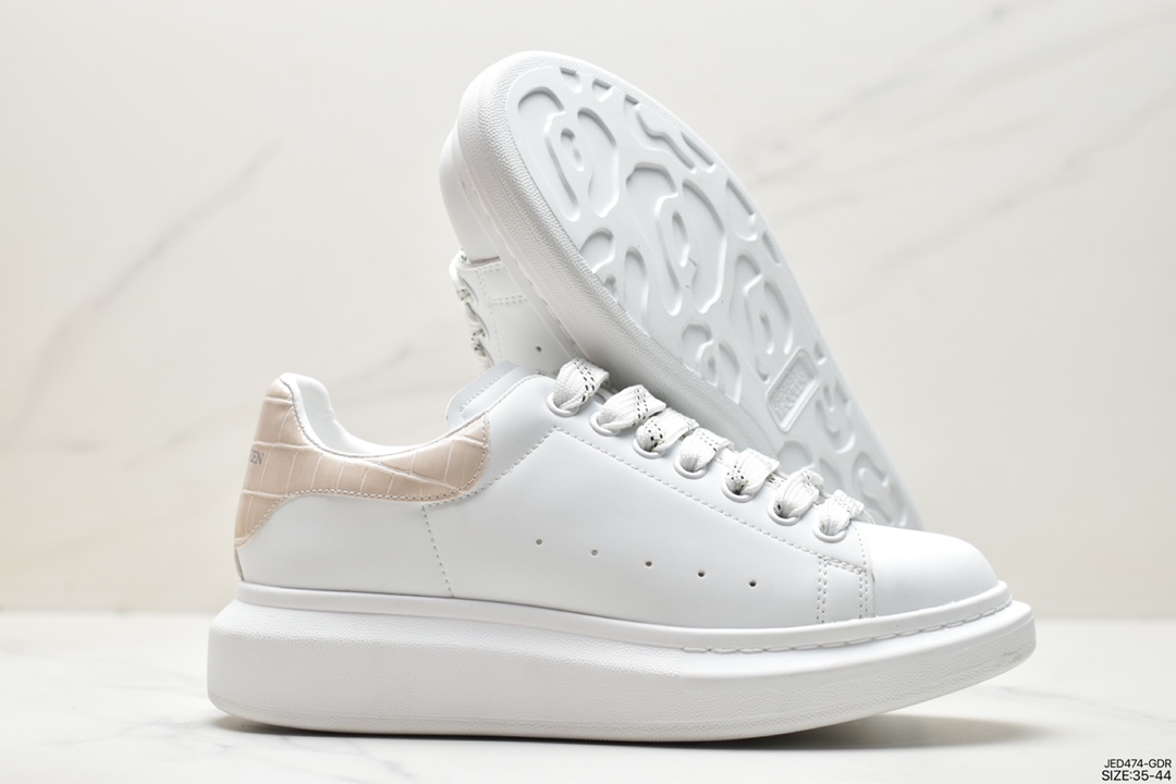 Alexander McQueen Alexander McQueen Sole Leather Sneakers low-top fashion thick-soled casual sports white shoes