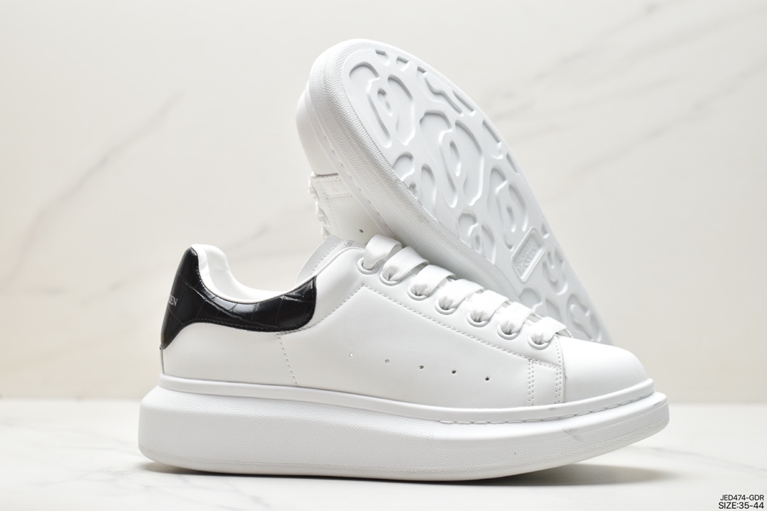 Alexander McQueen Alexander McQueen Sole Leather Sneakers low-top fashion thick-soled casual sports white shoes