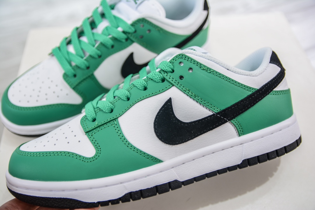 R Nike Dunk Low White Green Black Celtic FN3612-300