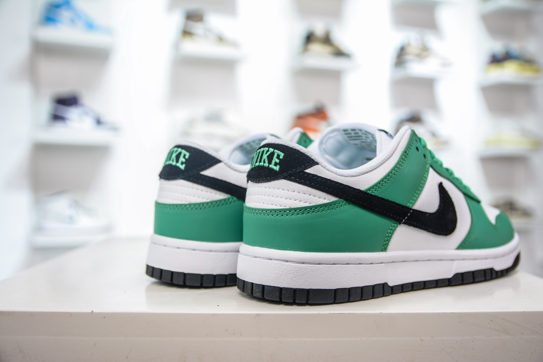 R Nike Dunk Low White Green Black Celtic FN3612-300