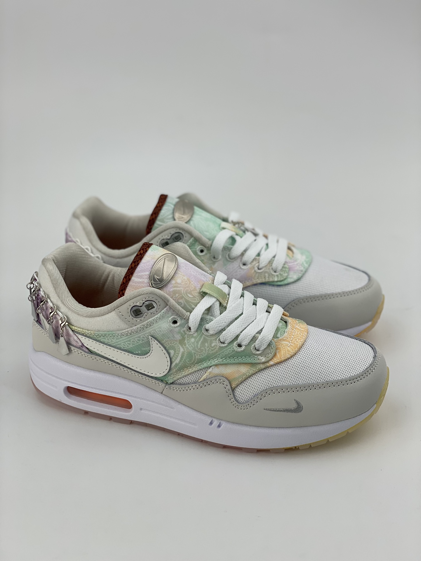 Nike Air Max 1 S white tie-dye retro casual running shoes FJ7734-101