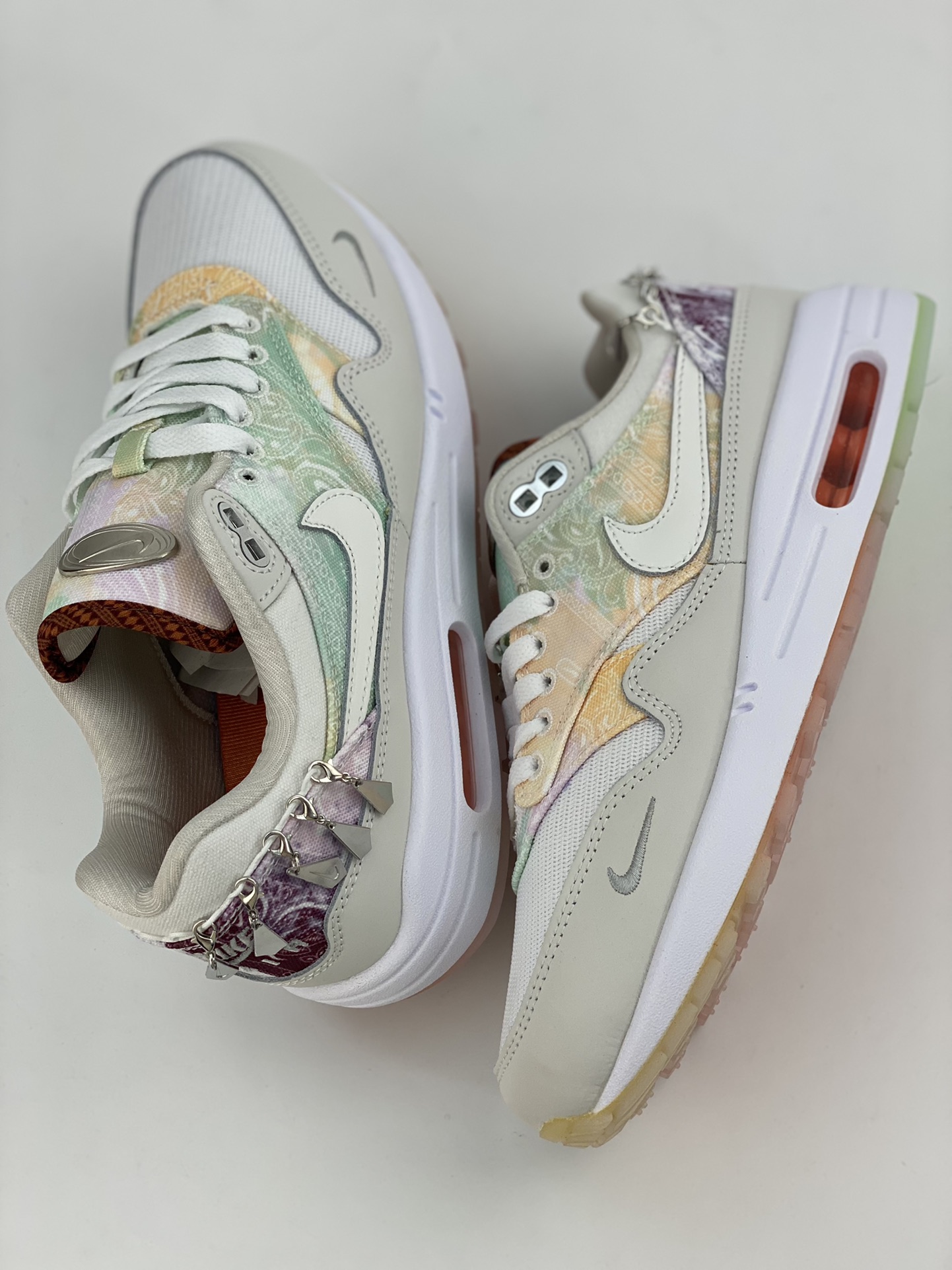 Nike Air Max 1 S white tie-dye retro casual running shoes FJ7734-101