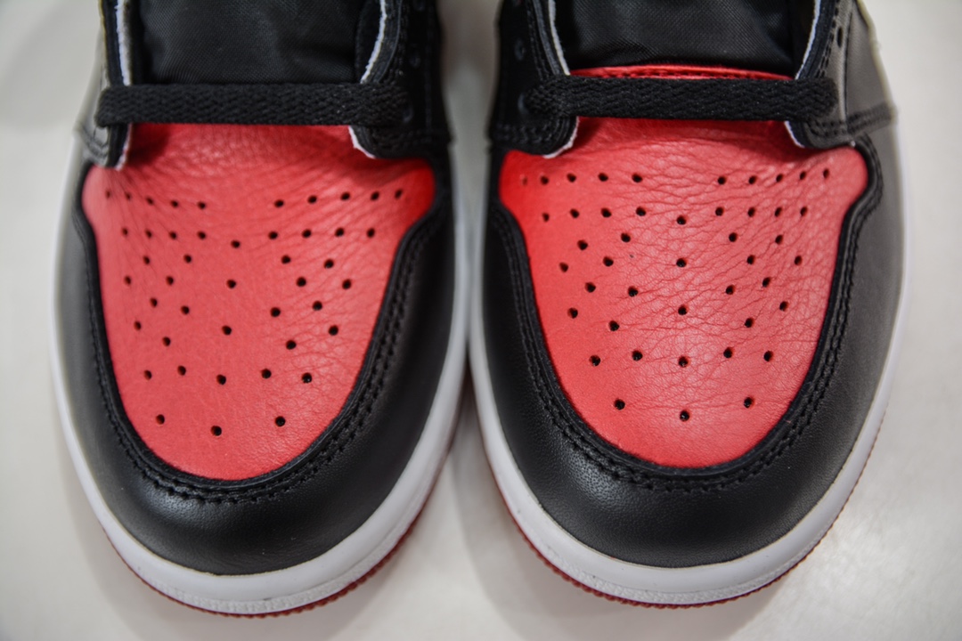 DG version Dongguan original channel high-end goods Air Jordan 1 High series black and red forbidden color matching 555088-001