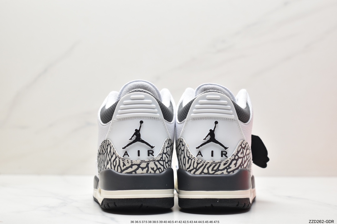 Air Jordan 3 Retro ”Hide and Sneak” white gray brown AJ3 DX6665-100