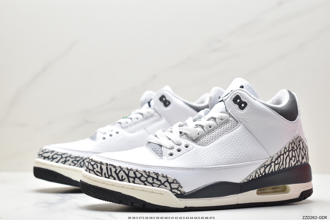 Air Jordan 3 Retro ”Hide and Sneak” white gray brown AJ3 DX6665-100