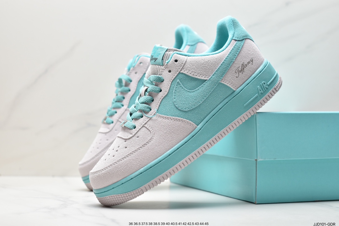 Co-branded Tiffany & Co. x Nike Air Force 1 Low SP ”1837” Air Force One sneakers ”Co-branded Tiffany Blue” DZ1382-001