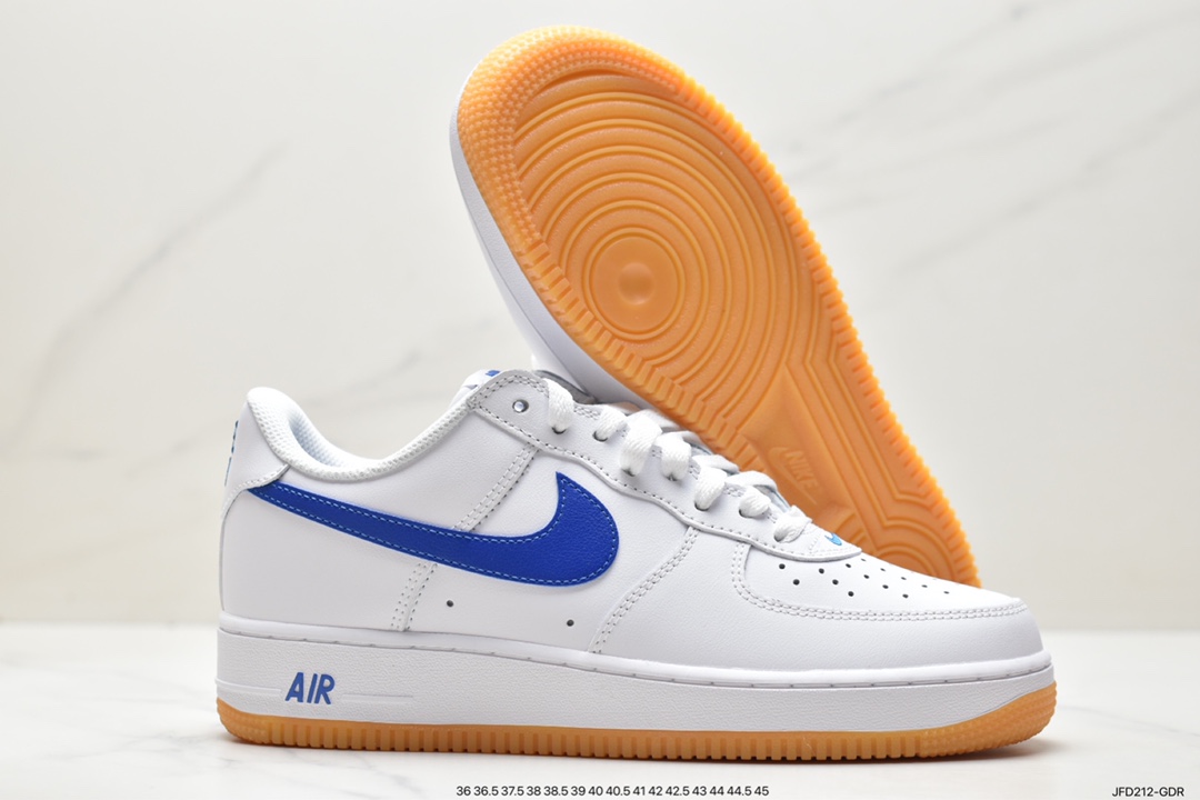 Nike Air Force 1 Low white and blue raw rubber Air Force 1 low-top sports and leisure sneakers DJ3911-101