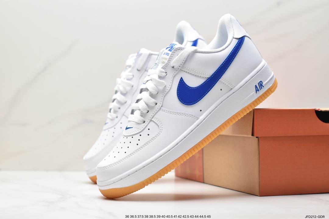 Nike Air Force 1 Low white and blue raw rubber Air Force 1 low-top sports and leisure sneakers DJ3911-101