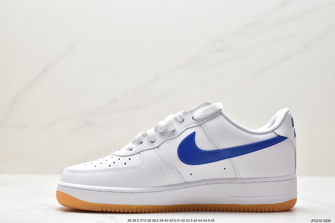 Nike Air Force 1 Low white and blue raw rubber Air Force 1 low-top sports and leisure sneakers DJ3911-101