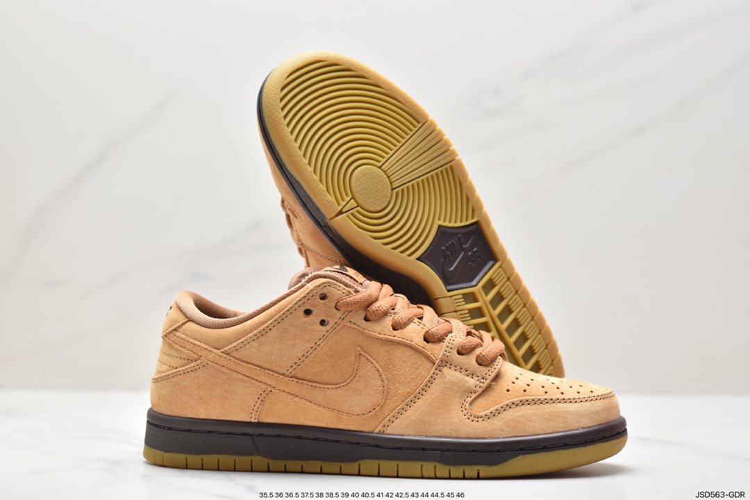 SB Dunk Low winter versatile popular color matching wheat color deciduous yellow low-top sports and leisure sneakers BQ6817-204