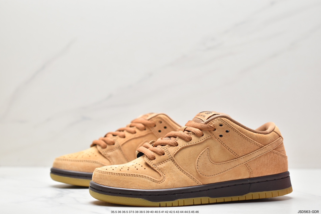 SB Dunk Low winter versatile popular color matching wheat color deciduous yellow low-top sports and leisure sneakers BQ6817-204