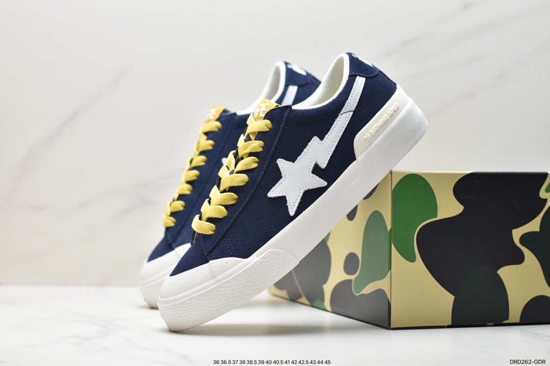 Japan's Harajuku fashion brand A Bathing Ape BAPE Sk8 Sta Low SK8 series low-top casual sports skateboard shoes