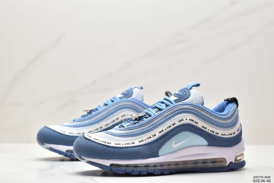 Nike Air Max 97 small hook bullet retro full-length air cushion casual sports shoes BQ9130-400