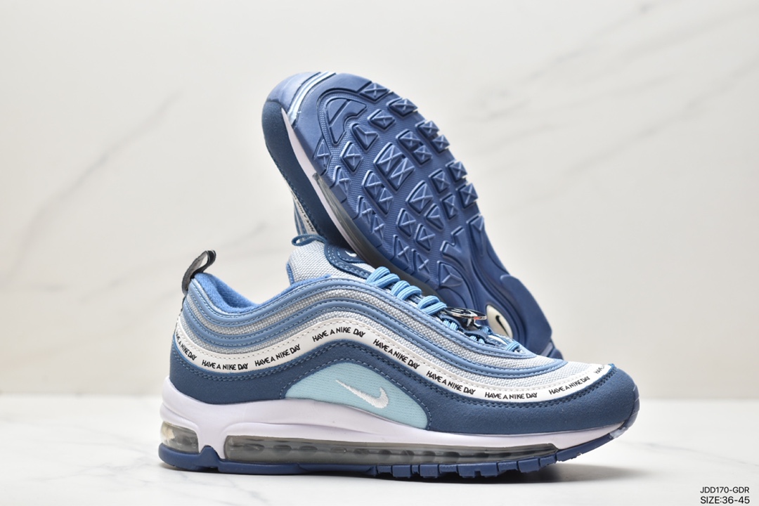 Nike Air Max 97 small hook bullet retro full-length air cushion casual sports shoes BQ9130-400