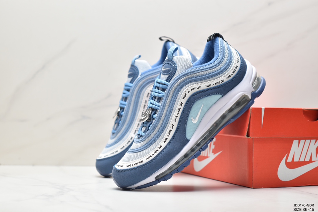 Nike Air Max 97 small hook bullet retro full-length air cushion casual sports shoes BQ9130-400