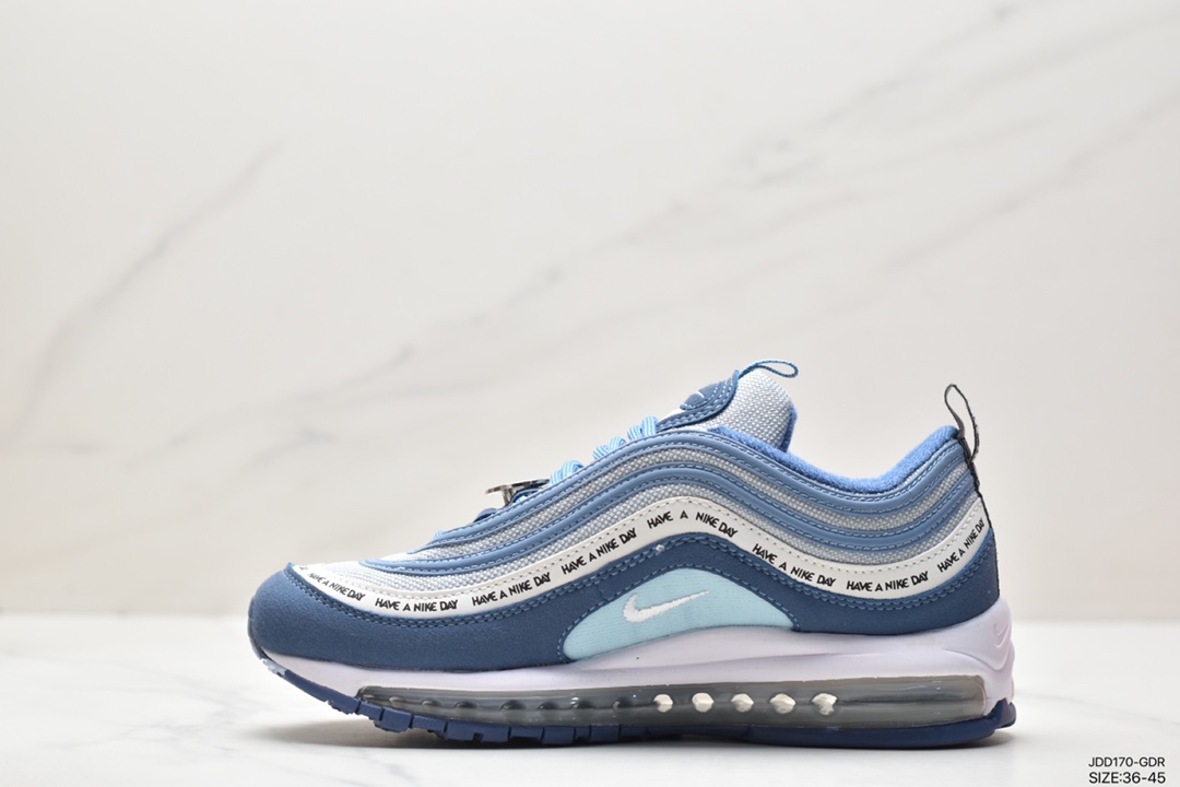 Nike Air Max 97 small hook bullet retro full-length air cushion casual sports shoes BQ9130-400