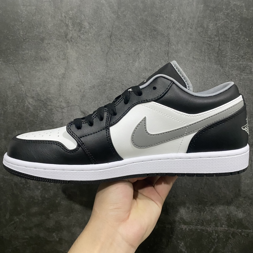 [God Edition] Air Jordan 1 Low AJ1 low series black and white gray 553558-040