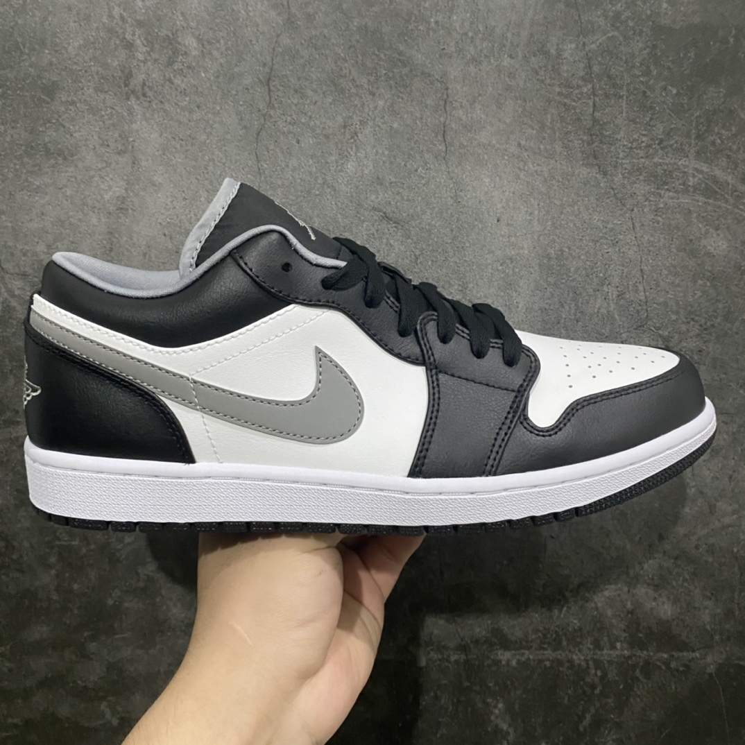 [God Edition] Air Jordan 1 Low AJ1 low series black and white gray 553558-040