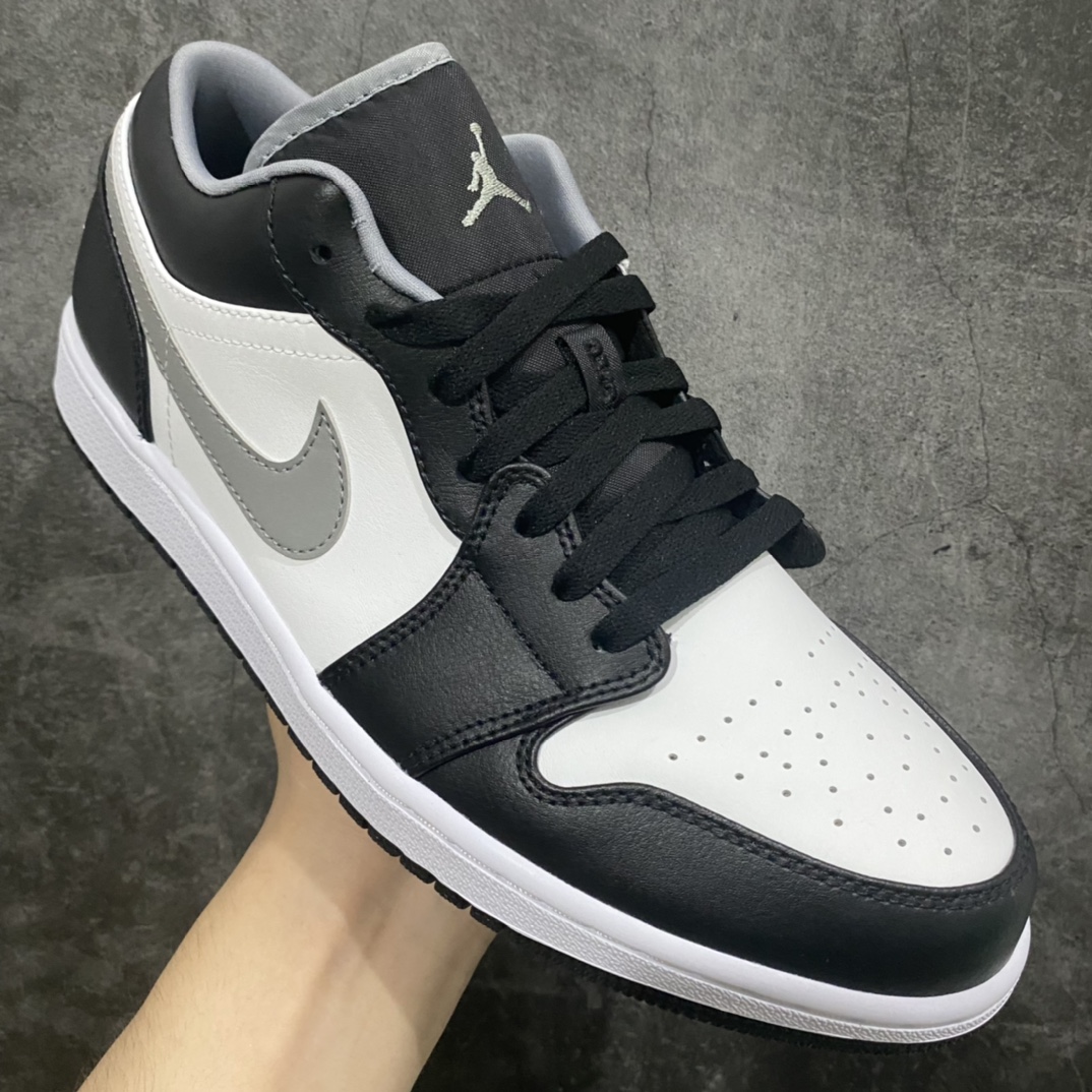 [God Edition] Air Jordan 1 Low AJ1 low series black and white gray 553558-040