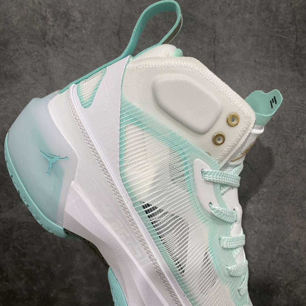 [K version pure original] Air Jordan AJ37 Guo Ailun white mint blue DV0921-173