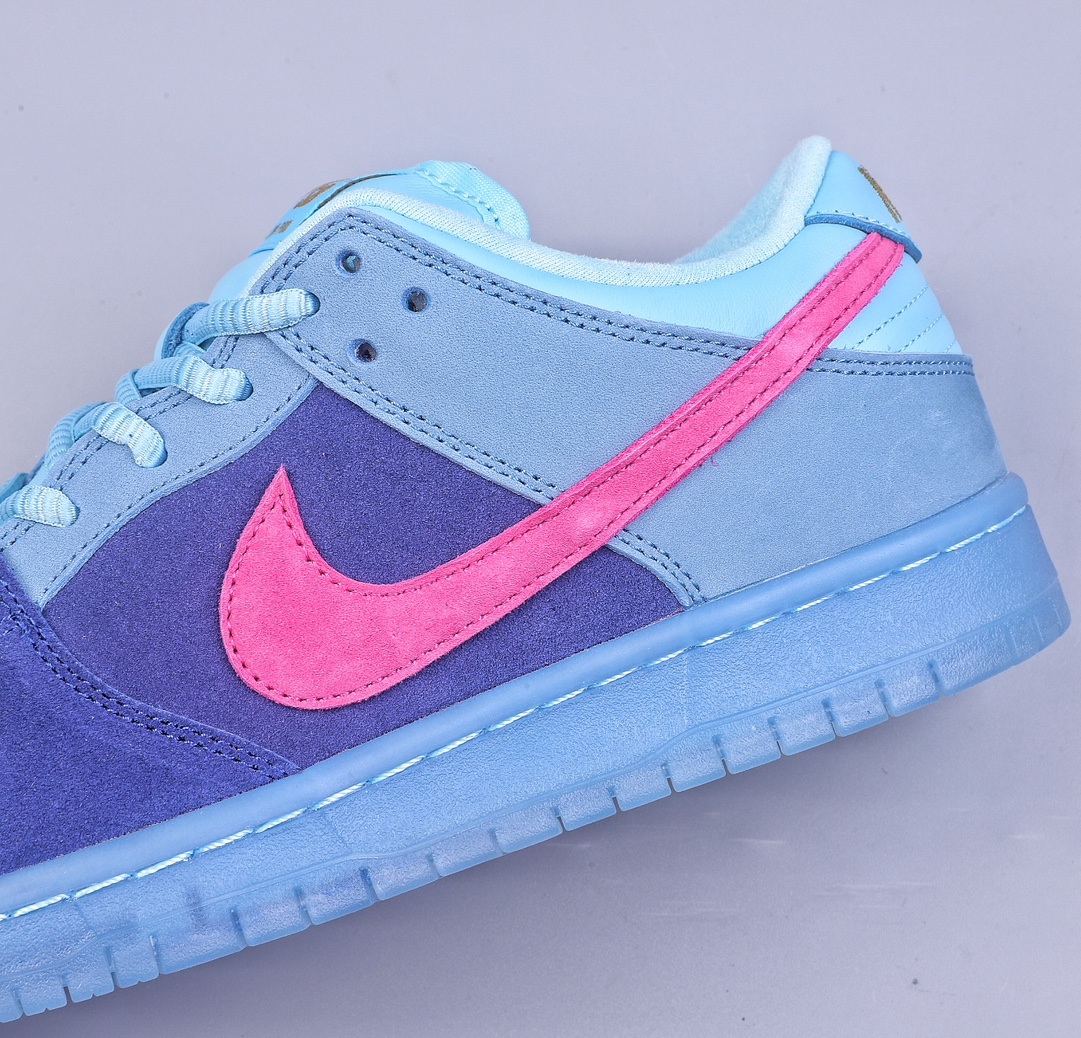 01 Nike Dunk Low Blue Hair Monster joint low-top casual sneakers DO9404-400