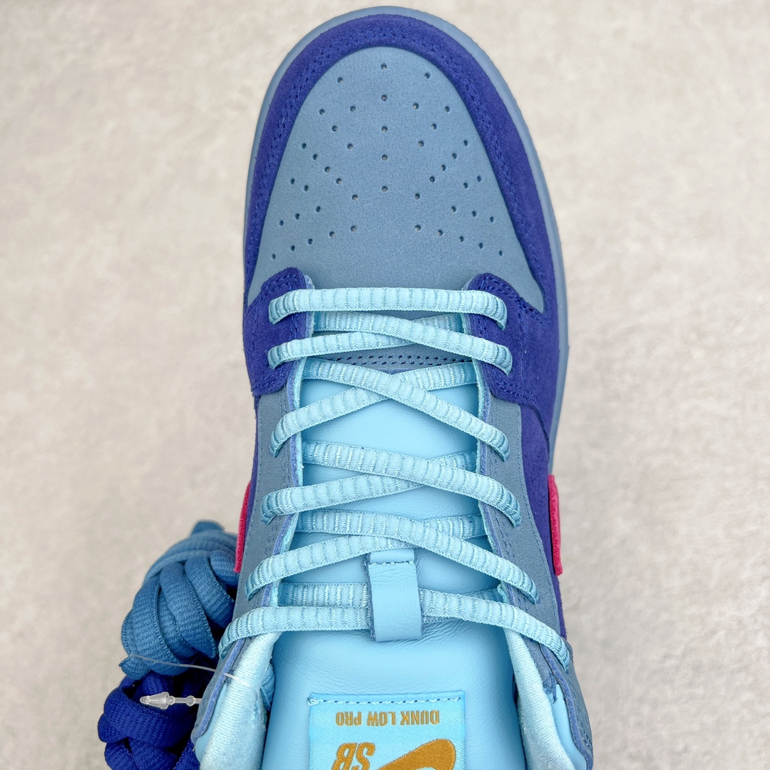 图片[4]-＃AY/GZ纯原福利 Run The Jewels x NK Dunk SB Low 说唱乐队联名 蓝毛怪 货号：DO9404-400 独家原厂航空铝磨具打磨大底 鞋头坡度极致还原 原盒原配 圈内天花板工艺 原厂冲刀 超高清洁度 全鞋零毛边皮料切割 全套原楦原模倾力打造完美版型 采用原厂百宏鞋带以及原厂百宏织唛舌标 内标可供原厂几率过验 原厂中底布黄色点胶 原厂中底布拉帮走线遵循公司 尺码对应库存‼️-选品中心