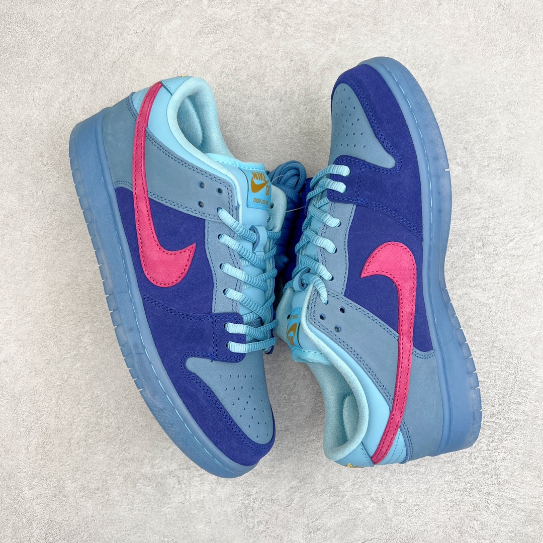 图片[3]-＃AY/GZ纯原福利 Run The Jewels x NK Dunk SB Low 说唱乐队联名 蓝毛怪 货号：DO9404-400 独家原厂航空铝磨具打磨大底 鞋头坡度极致还原 原盒原配 圈内天花板工艺 原厂冲刀 超高清洁度 全鞋零毛边皮料切割 全套原楦原模倾力打造完美版型 采用原厂百宏鞋带以及原厂百宏织唛舌标 内标可供原厂几率过验 原厂中底布黄色点胶 原厂中底布拉帮走线遵循公司 尺码对应库存‼️-选品中心