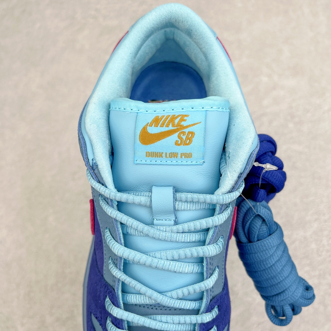 图片[5]-＃AY/GZ纯原福利 Run The Jewels x NK Dunk SB Low 说唱乐队联名 蓝毛怪 货号：DO9404-400 独家原厂航空铝磨具打磨大底 鞋头坡度极致还原 原盒原配 圈内天花板工艺 原厂冲刀 超高清洁度 全鞋零毛边皮料切割 全套原楦原模倾力打造完美版型 采用原厂百宏鞋带以及原厂百宏织唛舌标 内标可供原厂几率过验 原厂中底布黄色点胶 原厂中底布拉帮走线遵循公司 尺码对应库存‼️-选品中心