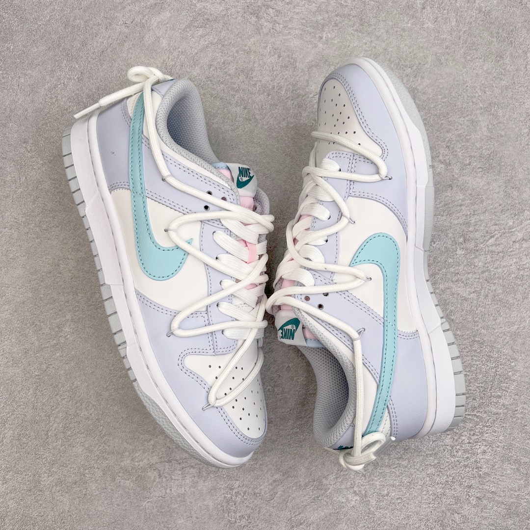 图片[3]-＃YC纯原福利 NK Dunk Low 解构 冰沙薄荷 灰白蓝 FD1232-002 定制系列天花板 无原鞋不开发 全系列得物原鞋一比一校对开发 配色持续更新中 终端对接 优势输出 全套原厂楦头原纸板数据档案倾力打造 原汁原味莞产 极致还原 圈内最强针车工艺 高端零售指定版 广东原厂配套原盒原标 鞋盒分三个尺码段 原厂冲刀 超高清洁度 全鞋零毛边皮料切割 采用原厂百宏鞋带以及原厂百宏织唛舌标 内标可供原厂几率过验 进口原装条纹中底布 四线拉帮白色点胶 原厂拉帮手法遵循公司 原厂电绣 极致还原 尺码：35.5 36 36.5 37.5 38 38.5 39 40-选品中心