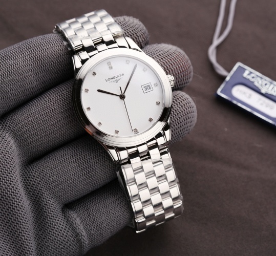 Longines Elegant Stainless Steel Watch - White Dial, Diamond Accents 1 Longines Elegant Stainless Steel Watch - White Dial, Diamond Accents