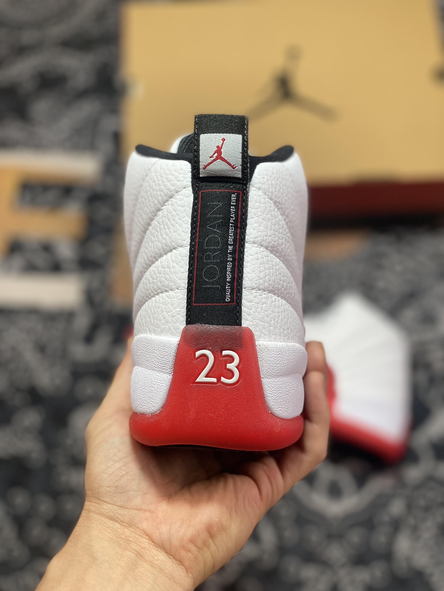 Preferred original grade Dongguan factory produces the highest version of Air Jordan 12 Retro ”Cherry” white and red CT8013-116 on the market