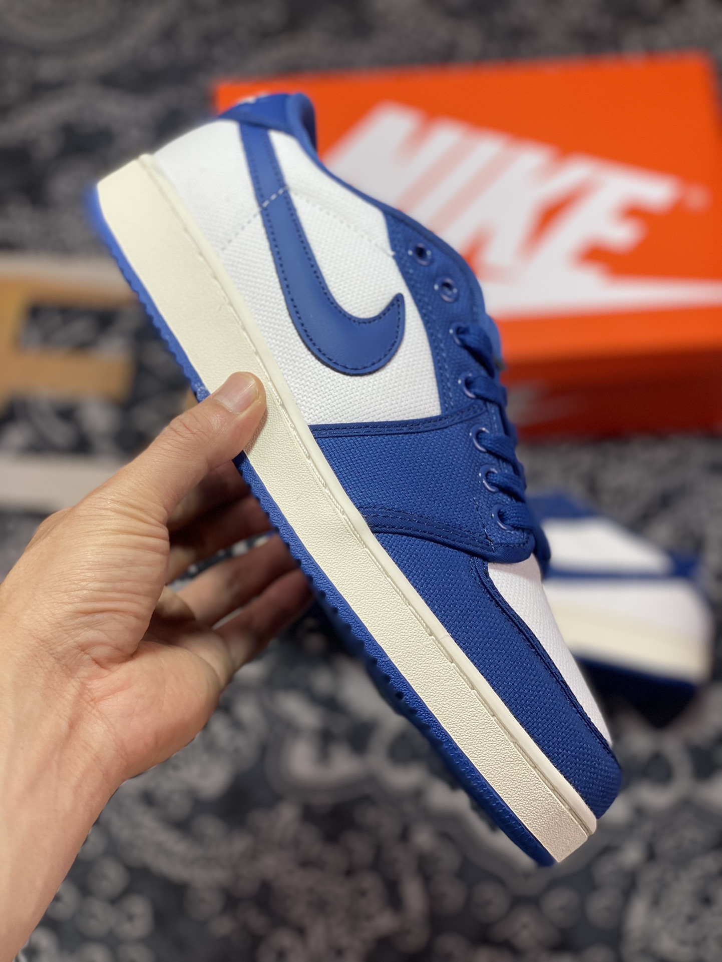 Original grade Air Jordan 1 KO Low white and blue official new color DX4981-103