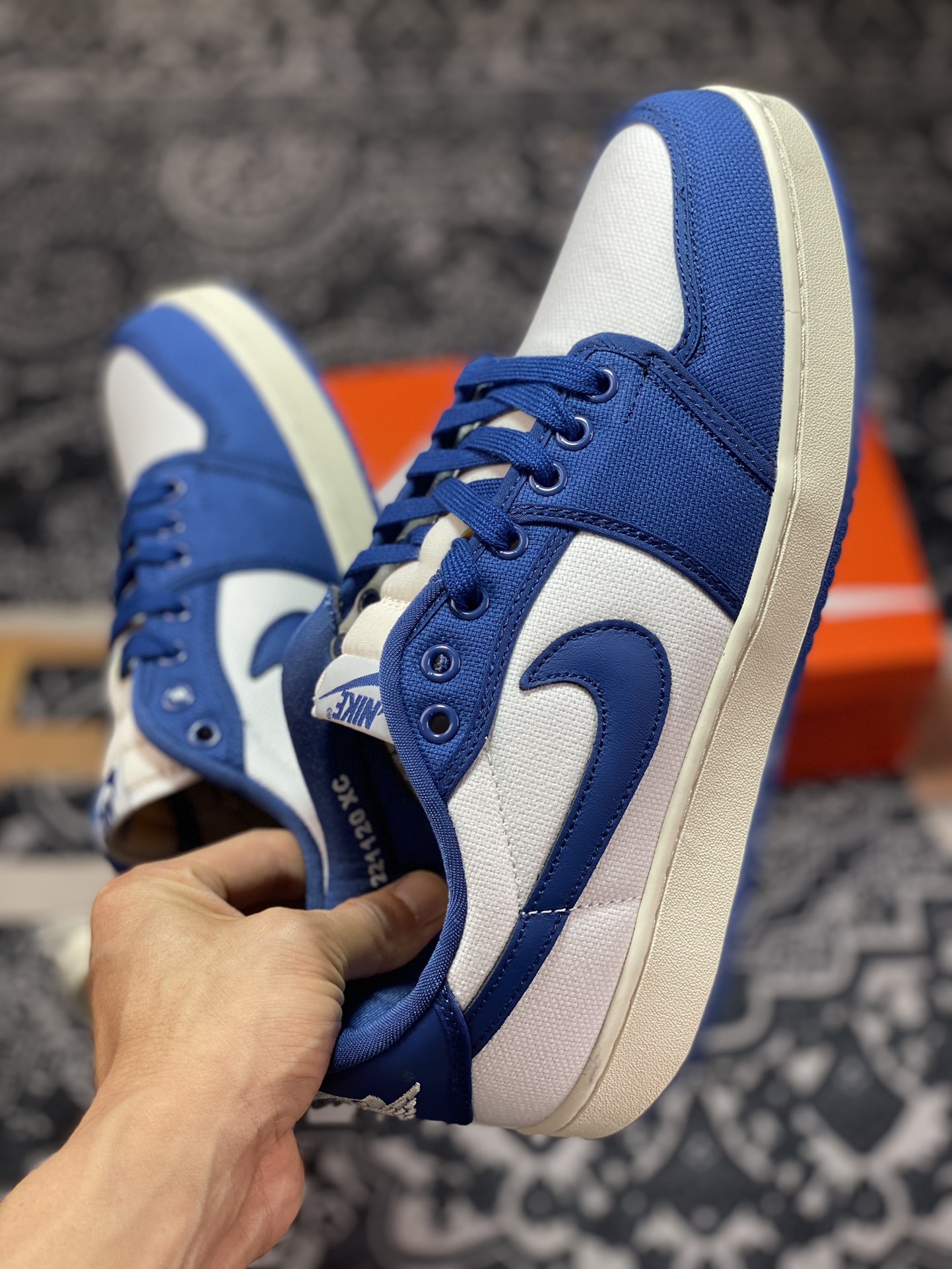 Original grade Air Jordan 1 KO Low white and blue official new color DX4981-103