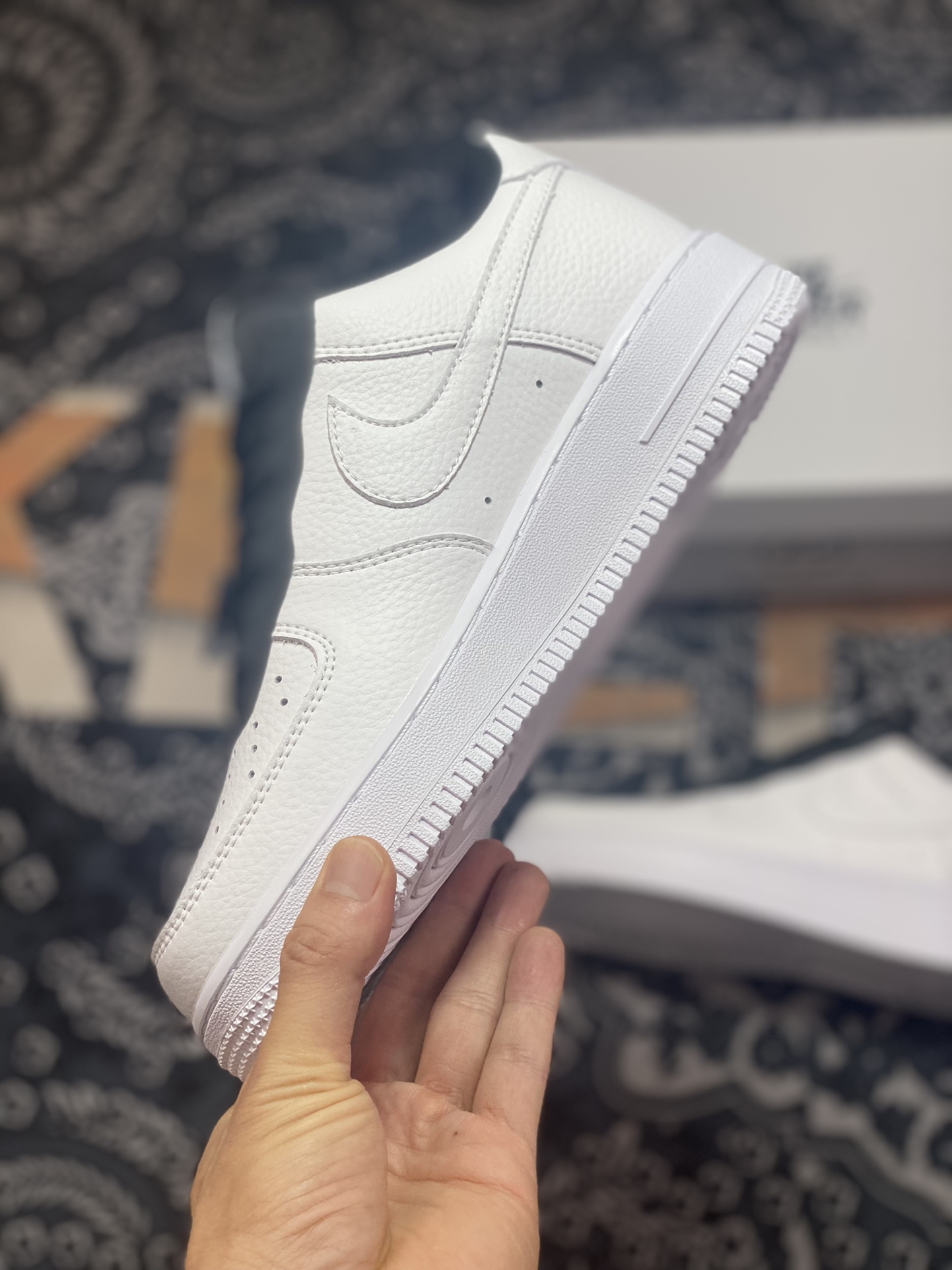 Fragment Design x Nike Air Force 1'07 Low ”Fragment Design” Air Force One sneakers ”Leather White Black Fujiwara Hiroshi Lightning” TT0801-601