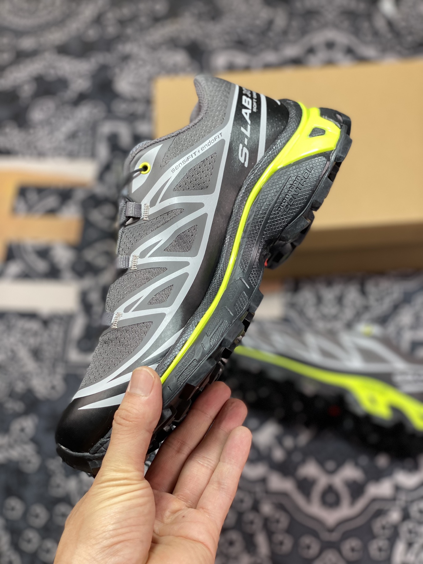 Salomon XT-6”Black/Evening Primrose” Skyline Series Low-top Urban Off-Road Functional Breathable Casual Sports Shoes ”Carbon Gray Black Fluorescent Green” 416870