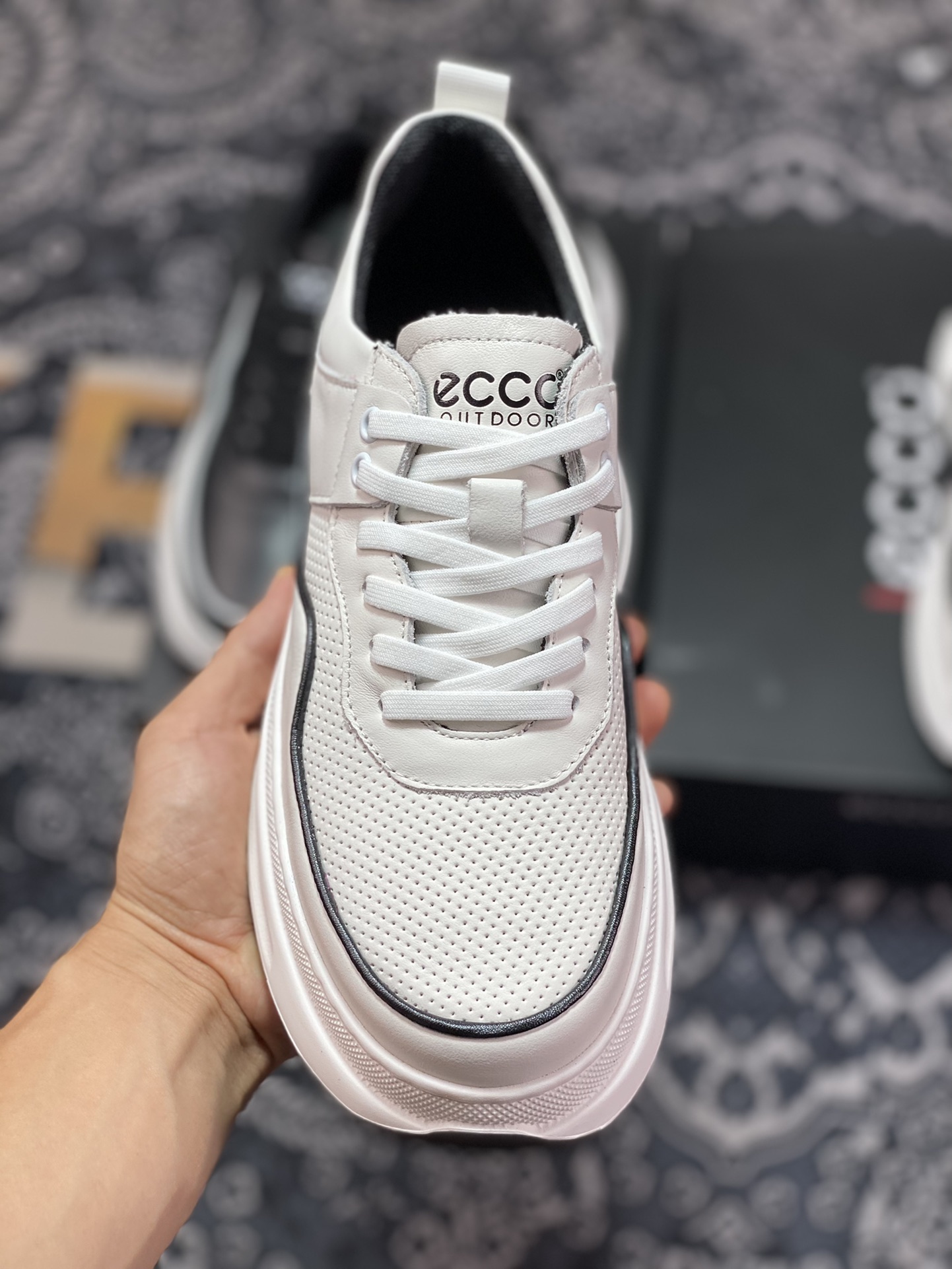 Original grade Ecco men's shoes 2023 summer new fashion breathable and comfortable casual shoes