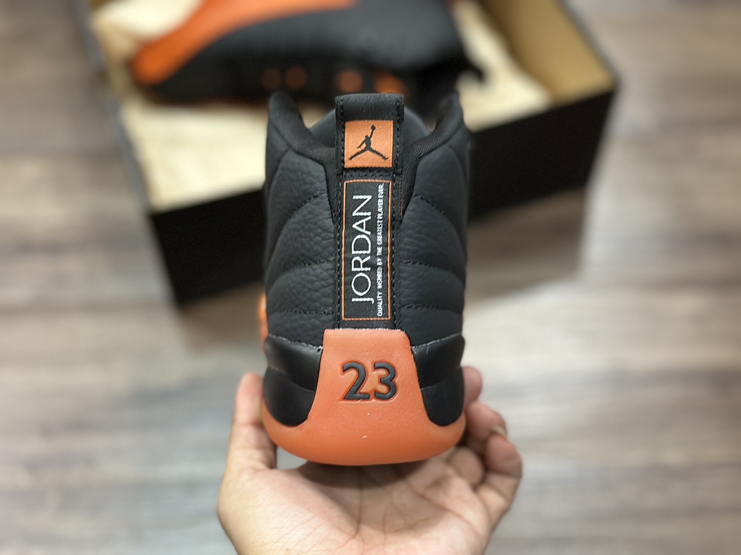 Air Jordan 12 AJ12 black orange Jordan basketball shoes FD9101-081