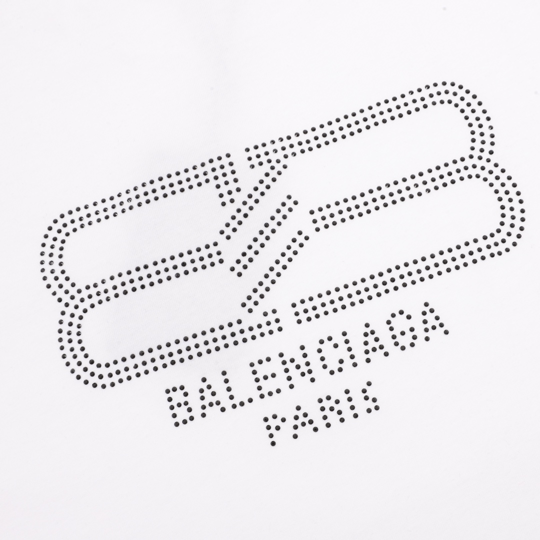 Balenciaga/巴黎世家 背后烫钻锁扣圆领短袖