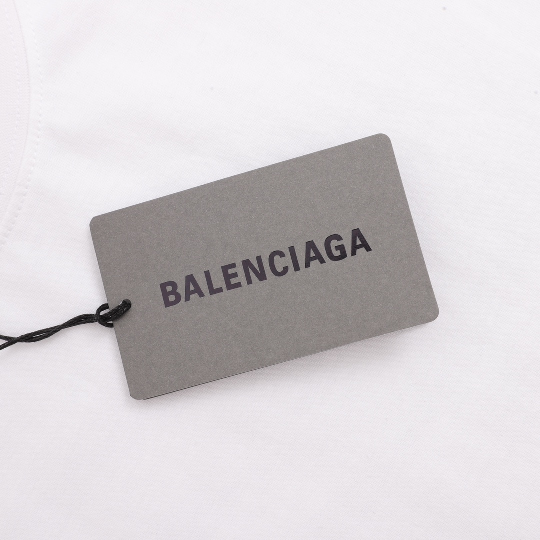 Balenciaga/巴黎世家 背后烫钻锁扣圆领短袖