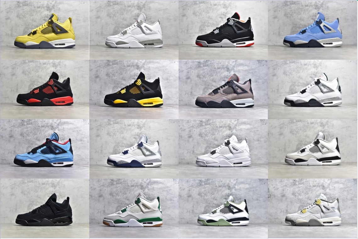 Nivel original puro Air Jordan 4 Retro, piel de primera capa de fábrica original exclusiva, archivo original,…