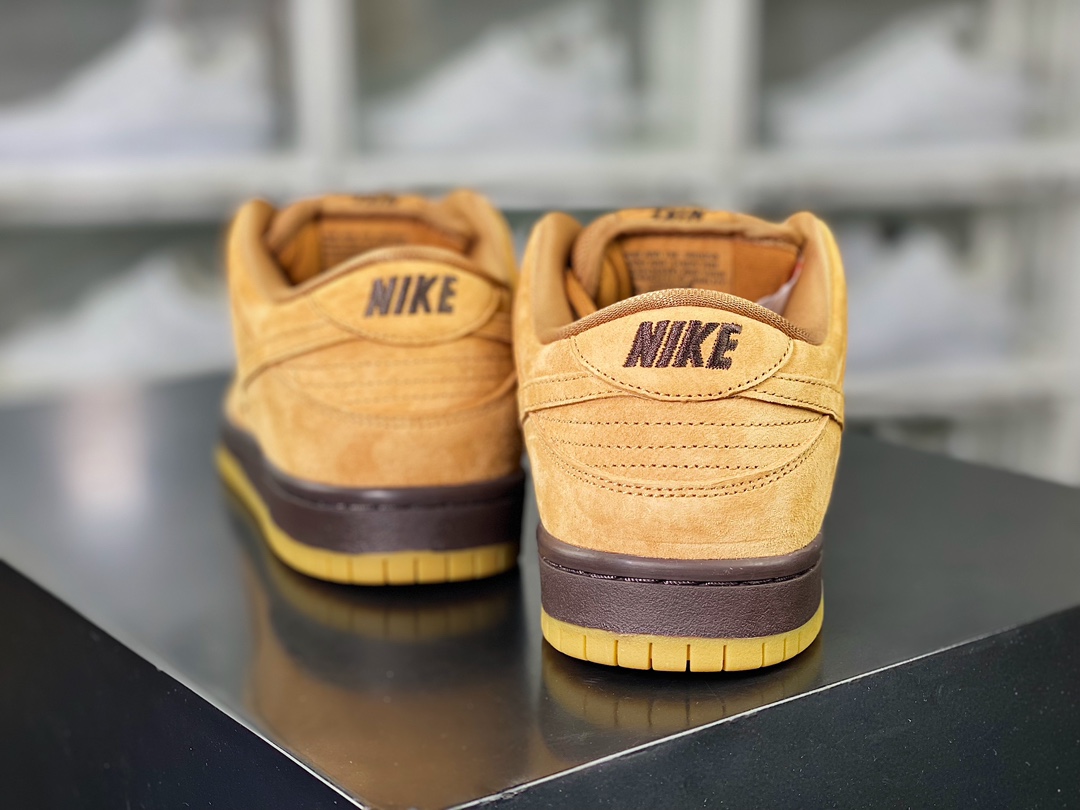 SB Dunk Low Pro ”Wheat Mocha” dunk series low-top sneakers ”suede mocha yellow deciduous brown” BQ6817-204