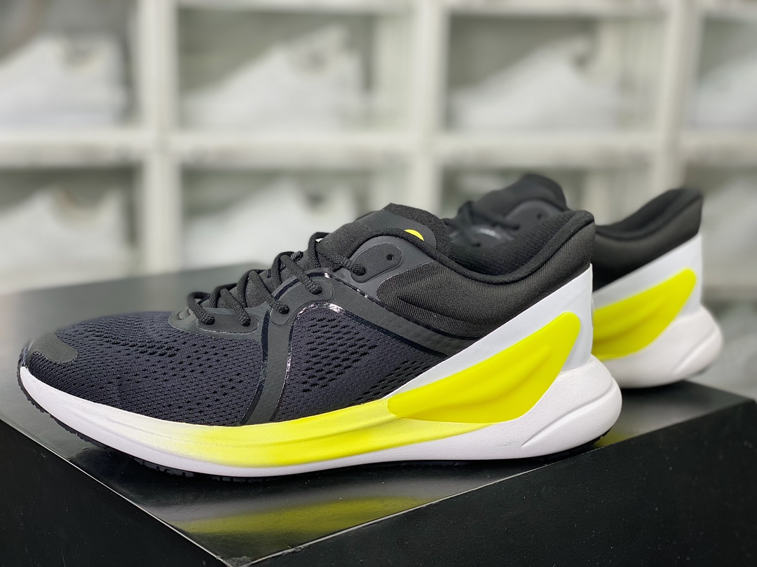 Lululemon W Blissfeel Run Low Bliss series low-top jogging shoes ”mesh black and white fluorescent yellow gradient” LW9EF1S 01-22