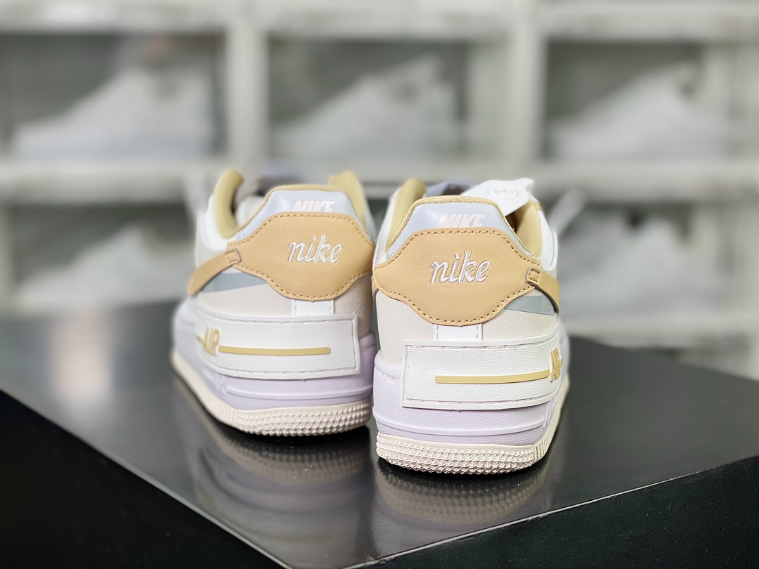 WMNS Air Force 1 Shadow ”Sail Tan” Air Force 1 sneakers ”white gray milk tea yellow” DV7449-100