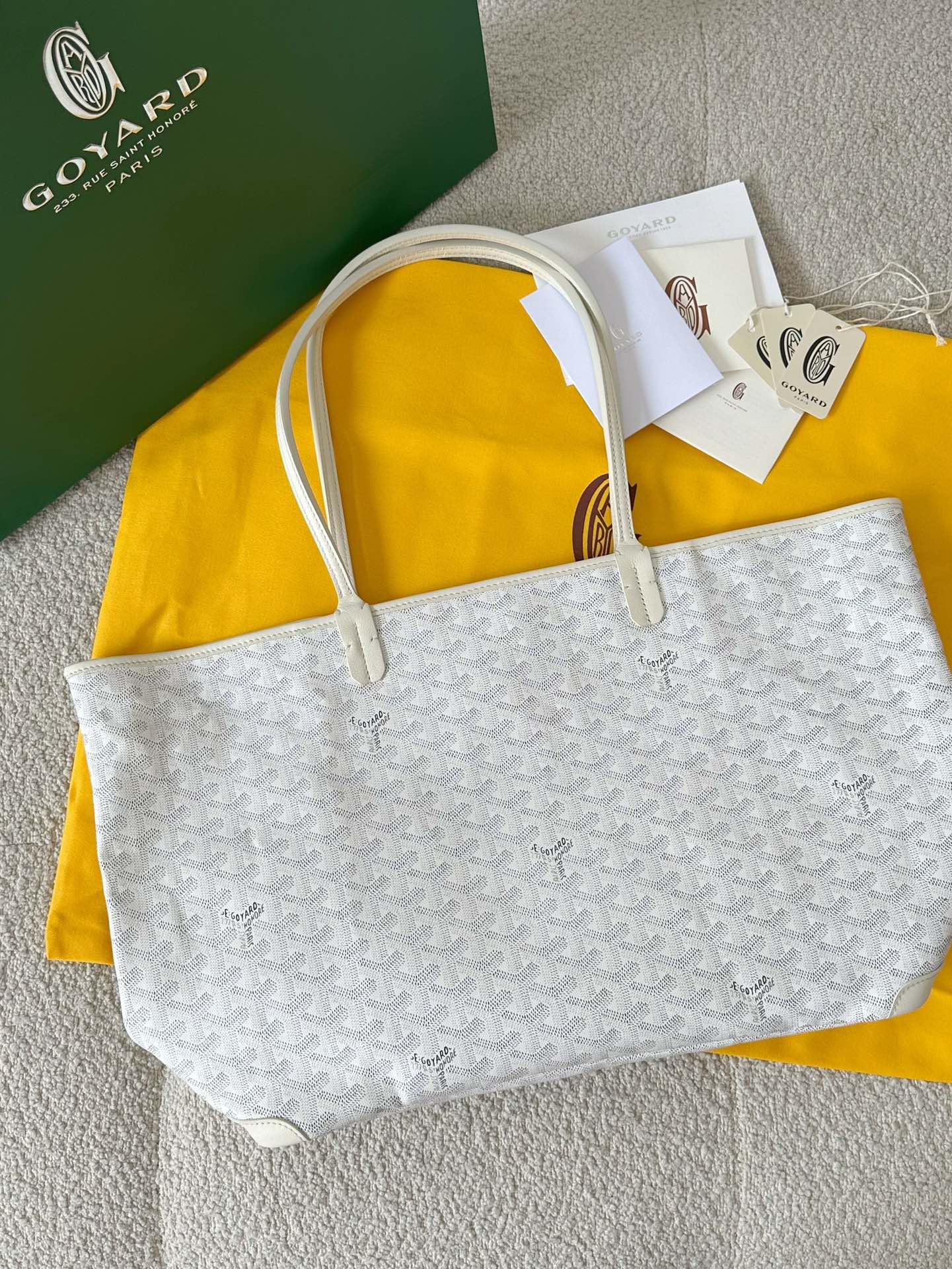 Goyard Best
 Handbags Tote Bags White Cowhide