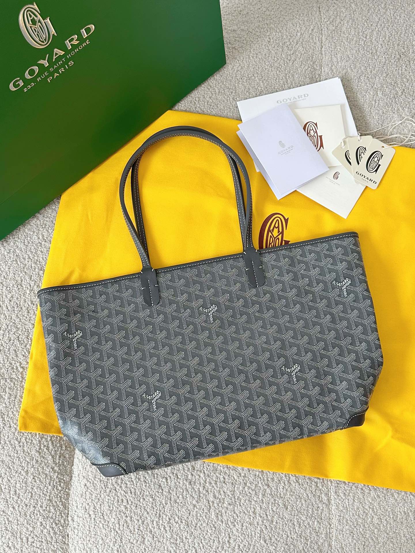Goyard Buy Handbags Tote Bags Replicas Special
 Grey Cowhide